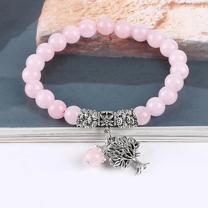 Pink Quartz Diffuser Bracelet