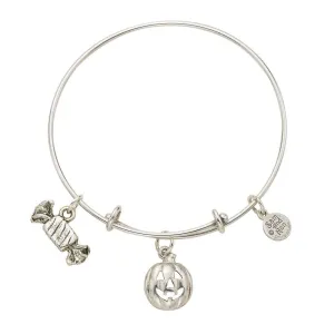 Pumpkin Candy Expandable Charm Bangle Bracelet