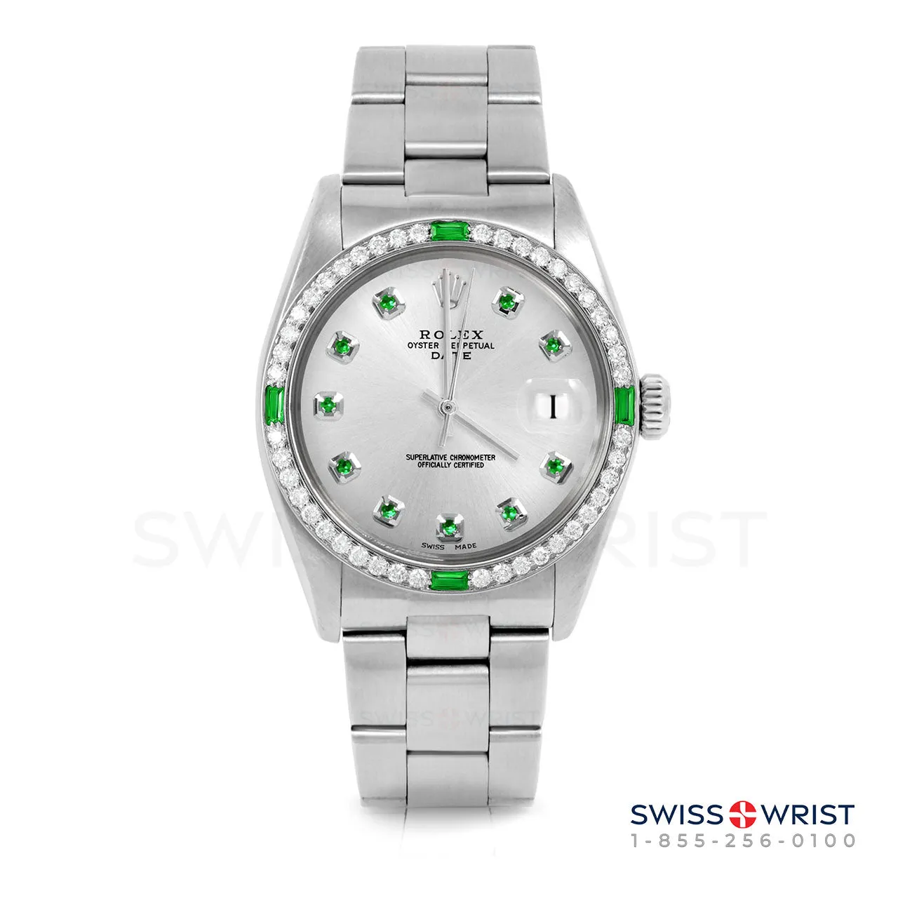 Rolex Date 34mm | 1500-SS-SLV-EMD-AM-4EMD-OYS