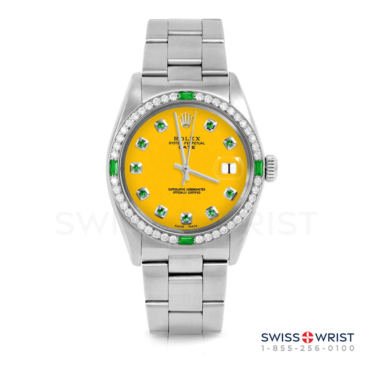 Rolex Date 34mm | 1500-SS-YLW-EMD-AM-4EMD-OYS