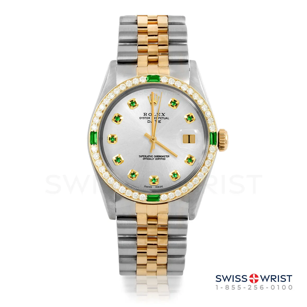 Rolex Date 34mm | 1500-TT-SLV-EMD-AM-4EMD-JBL