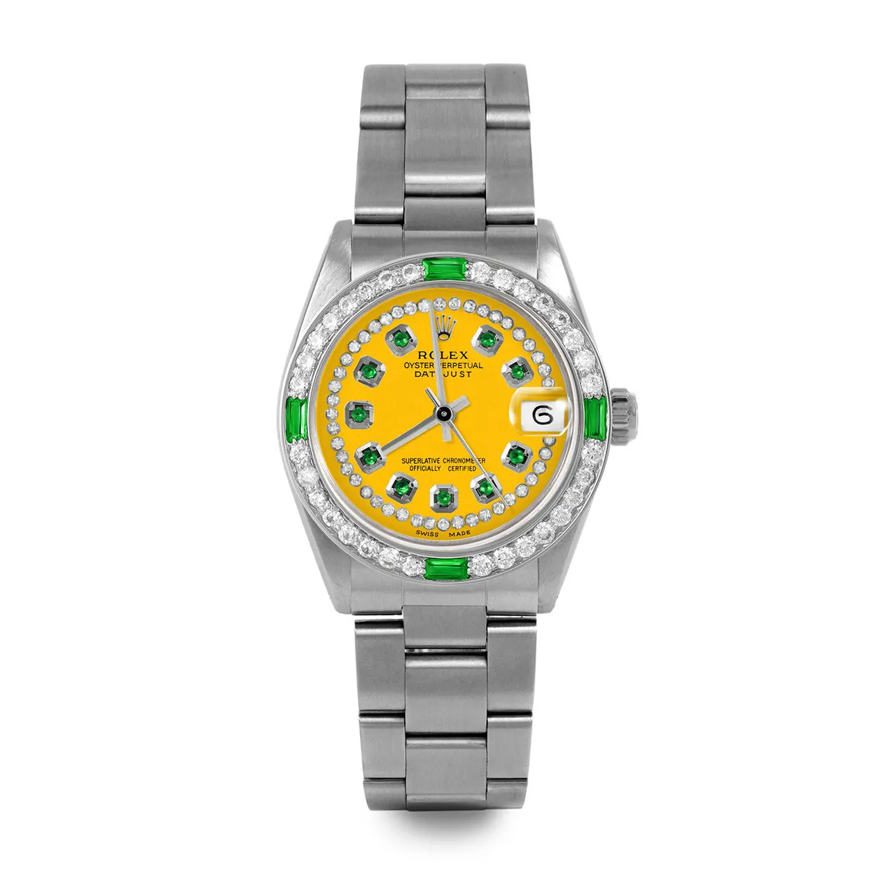 Rolex Datejust 31mm | 6827-SS-YLW-STRE-4EMD-OYS