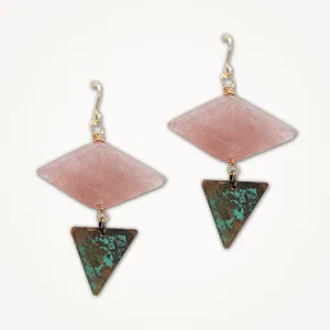 Rosé Geometric Gem Earrings