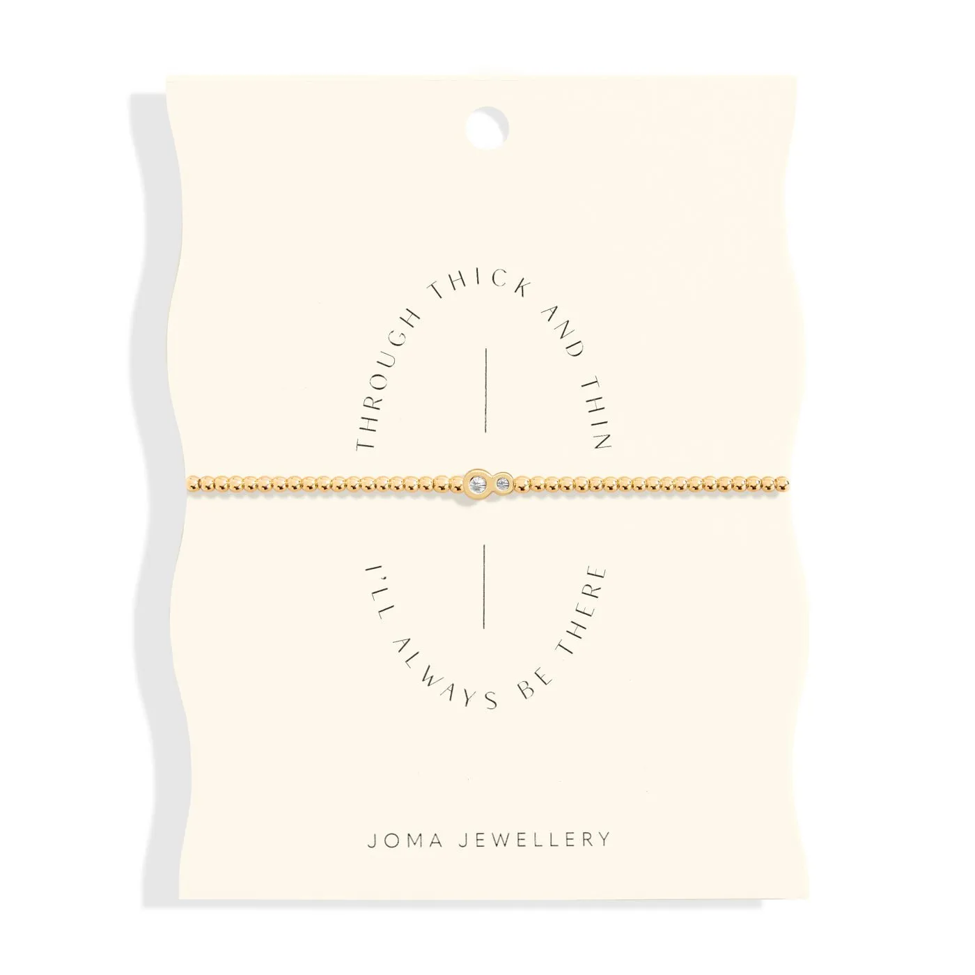 Share Happiness Through Thick Thin Ill Always Be There Gold Plated Bracelet 7385