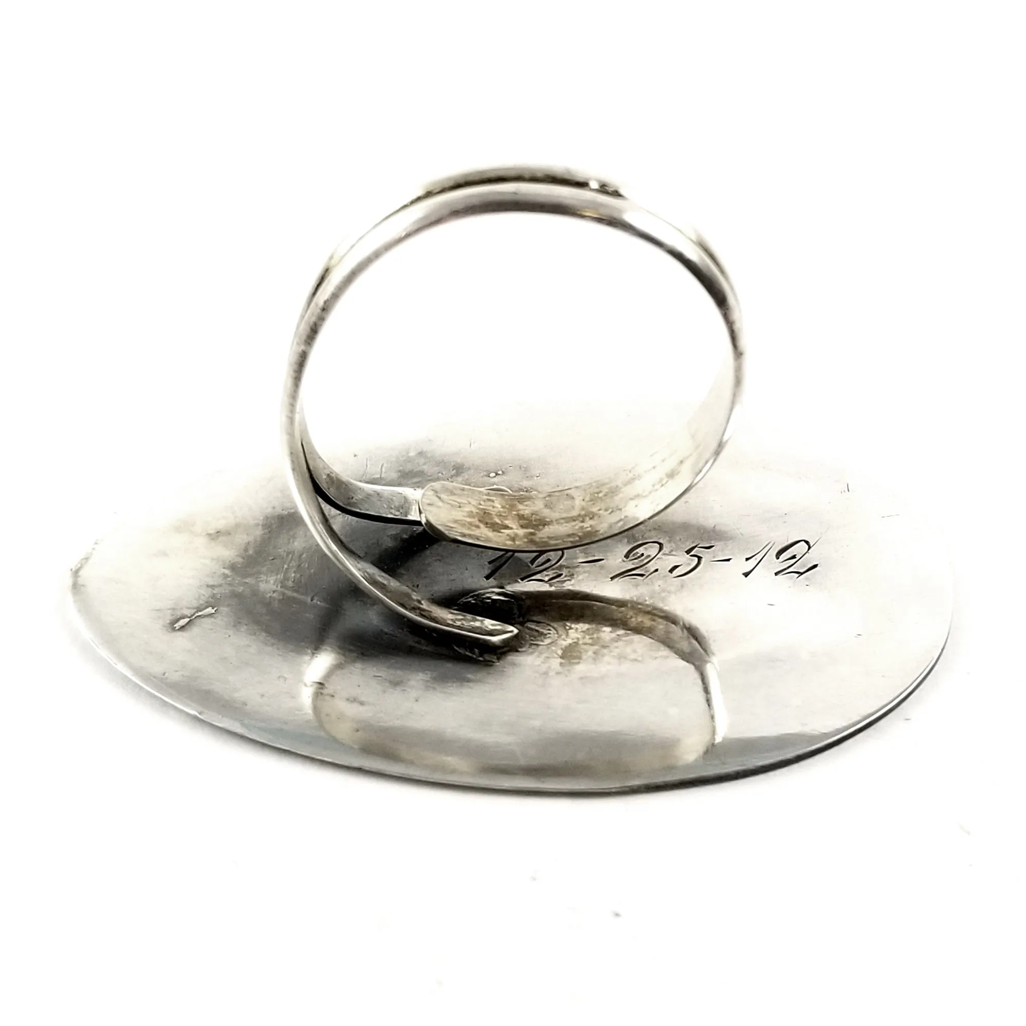 Sterling Silver Long Beach California Souvenir Spoon Statement Ring