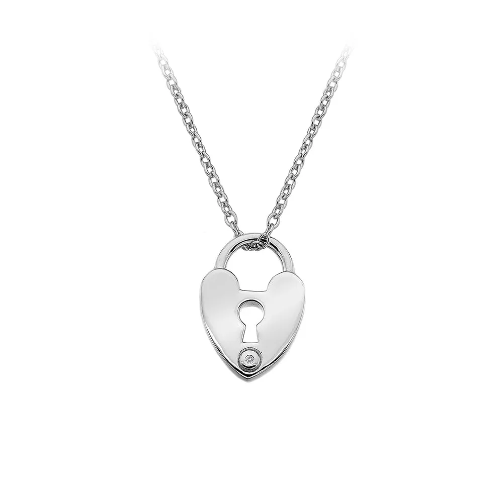 Sterling Silver Love Lock Pendant