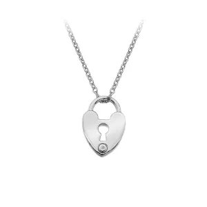 Sterling Silver Love Lock Pendant