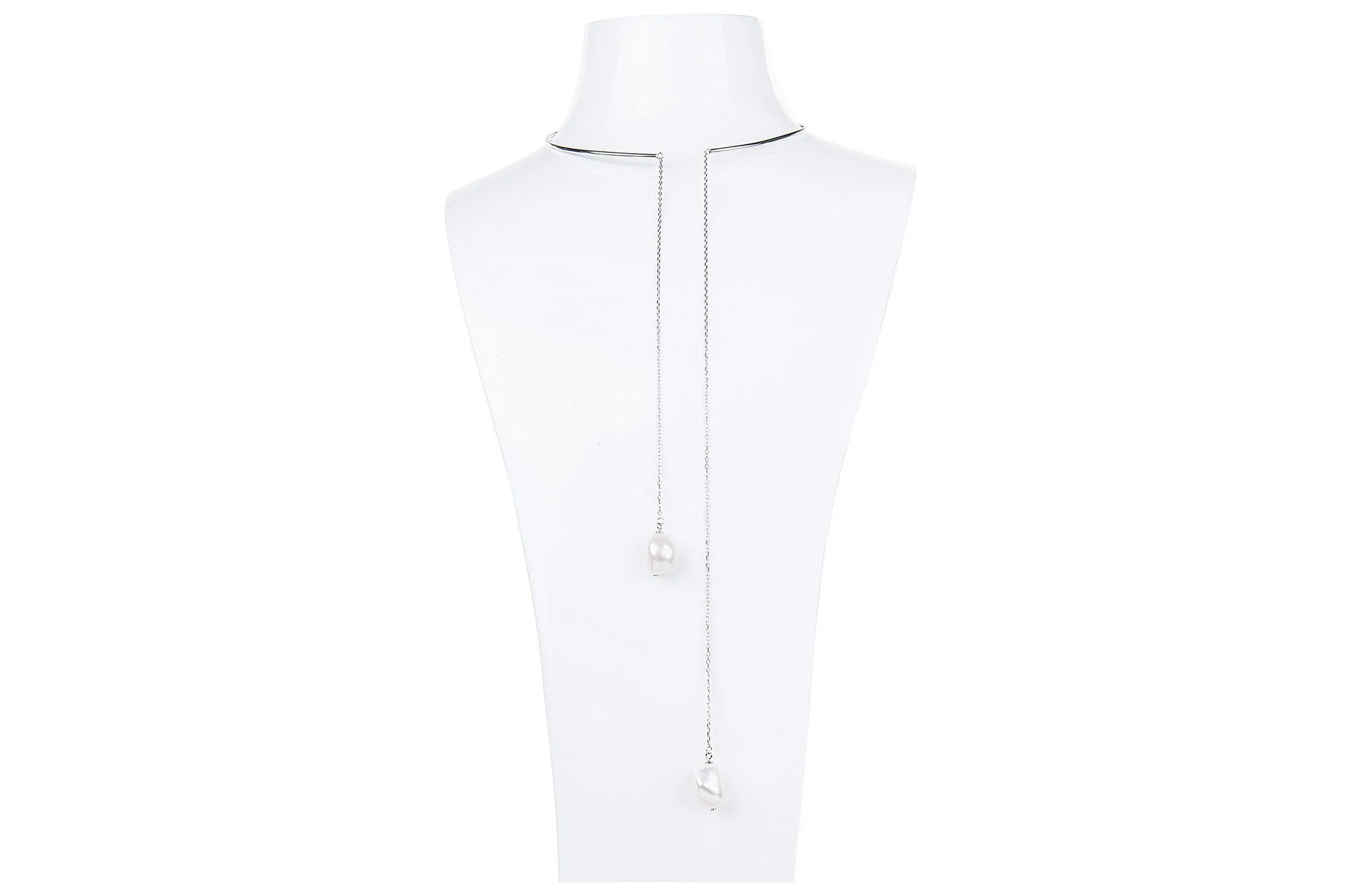 Sterling Sliver Freshwater Pearl Chain Necklace