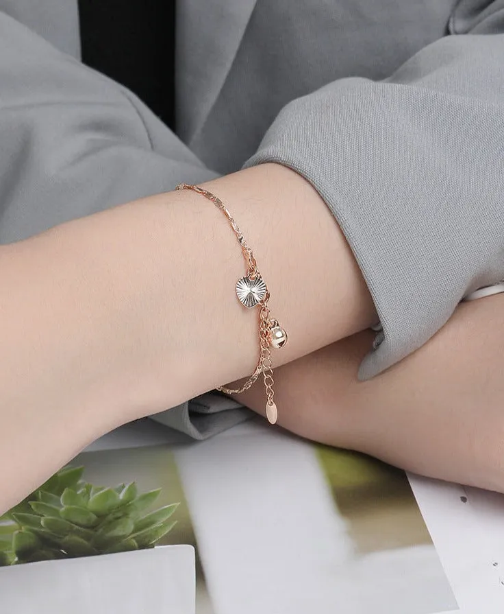 Summer love bell bracelet niche design simple small ball bracelet fashion ins cold style hand decoration