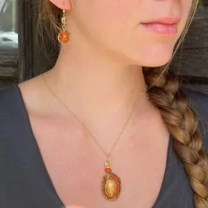 Sunrise Radiance Necklace and Earrings Jewelry