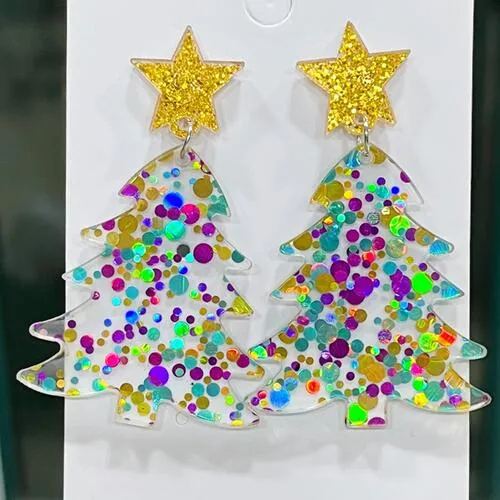 TEEK - Christmas Tree Dangle Earrings