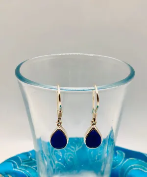 Tiny Teardrop Lapis Earrings