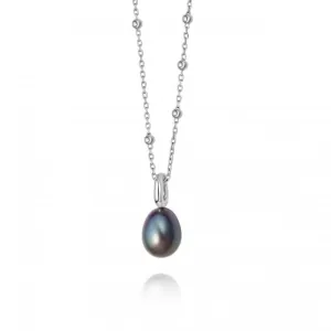 Treasures Black Baroque Pearl
 Sterling Silver Necklace TN08_SLV