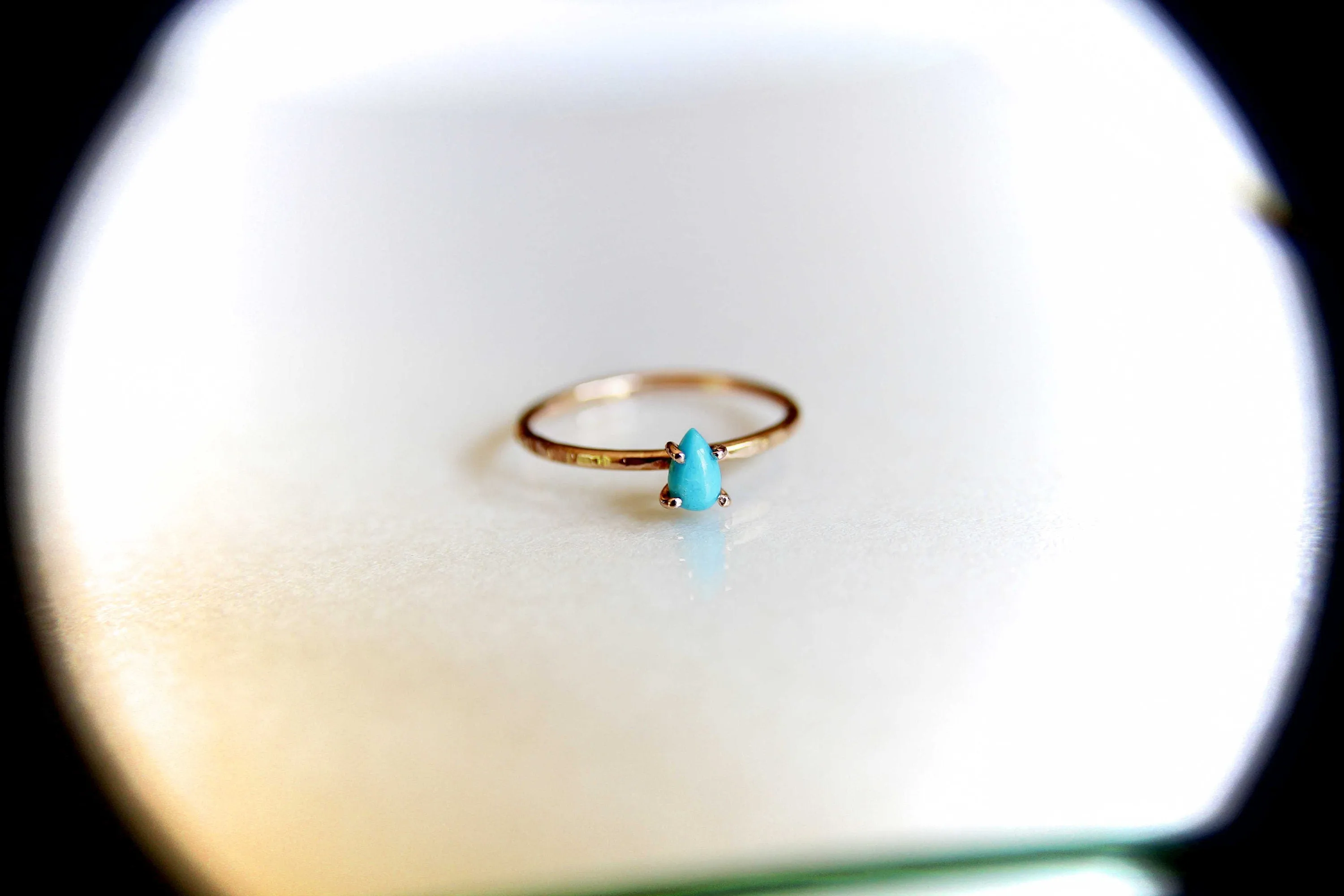 Turquoise Stacking Ring, Turquoise  Ring, Natural Gemstone Ring, Turquoise, Turquoise Jewelry, Gemstone Stacking Ring, Pear, Teardrop, Gift