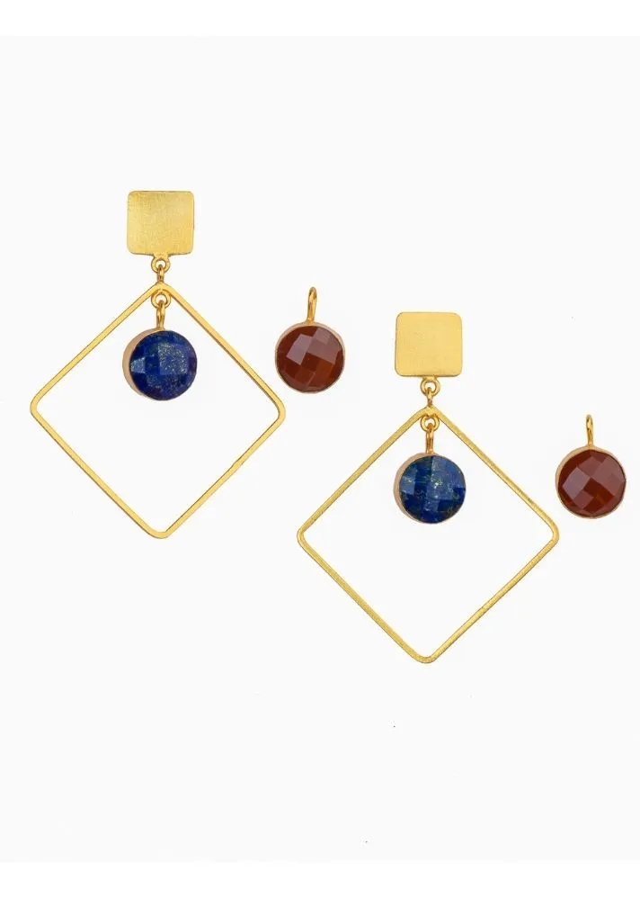 Vibrance Square Earrings