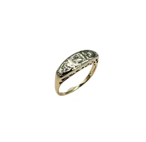 Vintage 1/4 Carat Total Weight Diamond Bridge Ring