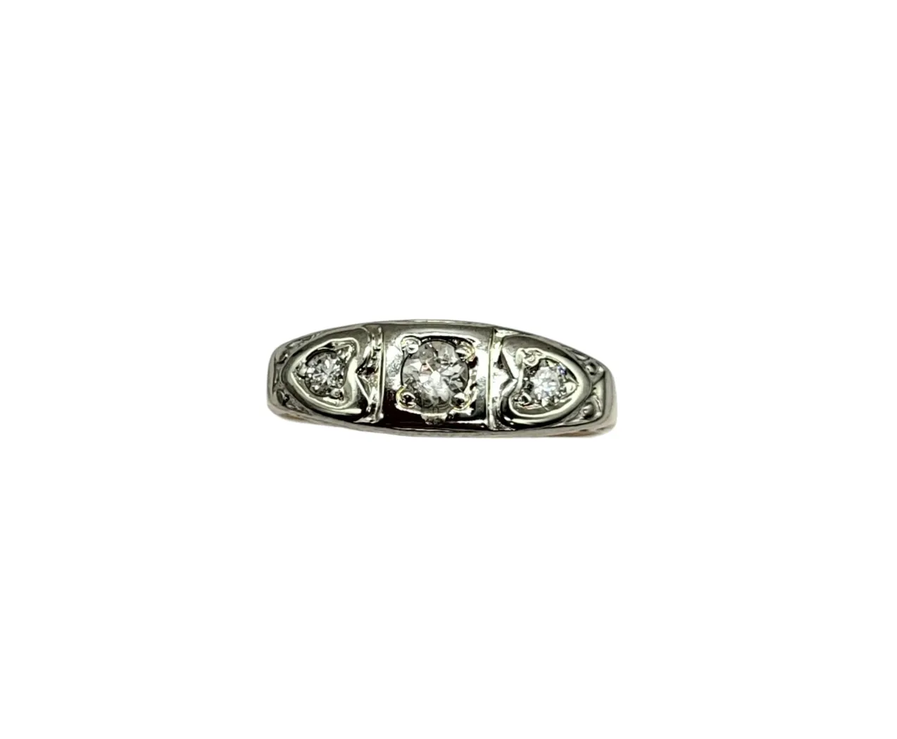 Vintage 1/4 Carat Total Weight Diamond Bridge Ring